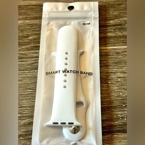 White Apple Watch silicone sports band